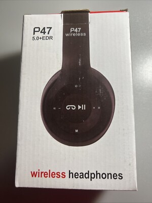 Wireless Headphones P47 5.0+EDR Black - NEW