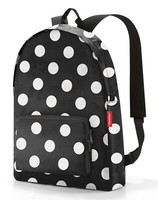 Reisenthel Mini Maxi Foldable Backpack Rucksack Rucksack Dots White Schwarz Weiß