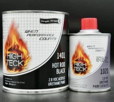 High Teck Hot Rod Black Single Stage QUART Size Kit +Activator! 1401 & 1020