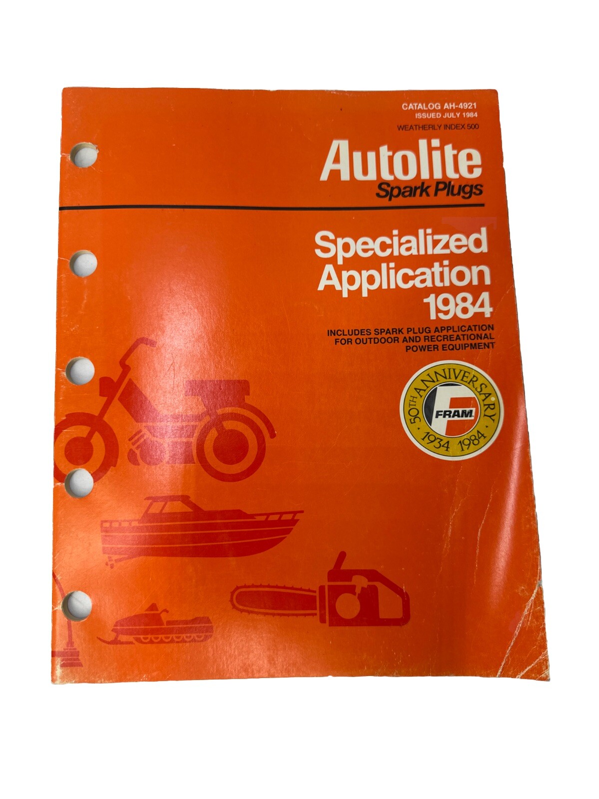 VINTAGE 1984 AUTOLITE SPARK PLUG SPECIALIZED APPLICATION CATALOG ATV M/C MARINE