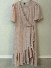 Shein Multi Floral Wrap  Dress Size Medium