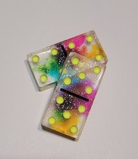 Handmade Resin Domino Set Glow in the Dark