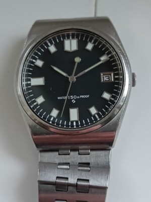 Seiko vintage watch 6309-8120 with modded dial and original steel