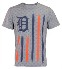 Forever Collectibles MLB Men's Detroit Tigers Big Logo Flag Tee