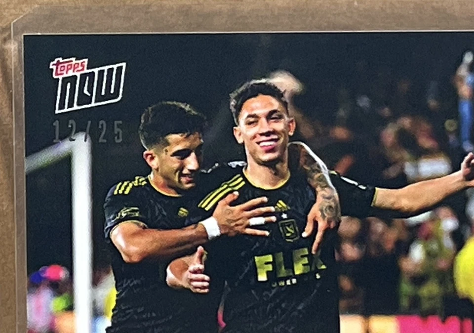 2023 TOPPS NOW MLS #212 FILIP KRASTEV LAFC 1st MLS goal Purple Parallel 12/25 - Image 2 of 3