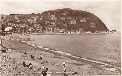 Postkarte - Minehead - Beach und North Hill