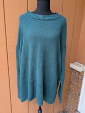 Gap Women s XXL Green Crewneck Rib-Knit Pullover Sweater Relaxed