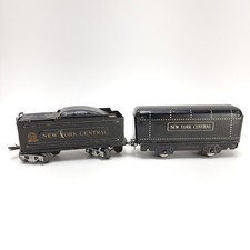 Marx New York Central Train Cars O Scale Tender NYC Black Tin Model