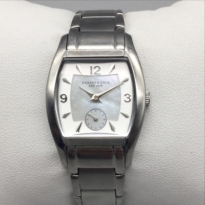 Kenneth Cole Womens Watch 24mm MOP Dial Stainless Steel New Battery 5.75''