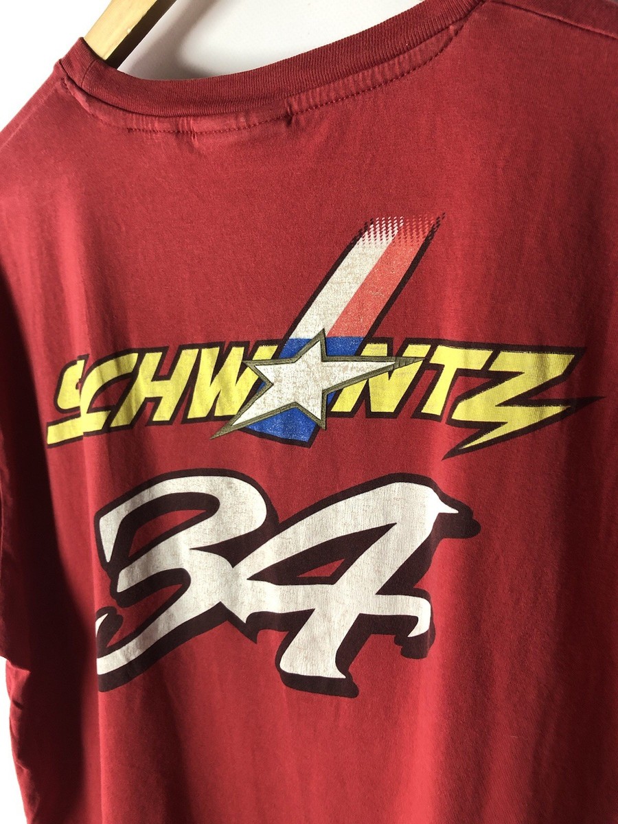 Vintage Kevin Schwantz 34 Suzuki Lucky Strike Racing T-Shirt - Red