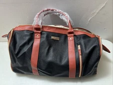 Luhxe Travel Duffle Bag Leather 20x9x12.5” Charcoal Water-Resistant NEW w/ TAGS