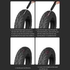 Handheld Tubeless Tire Repair Tool with Integrated Drill Bits and Strips