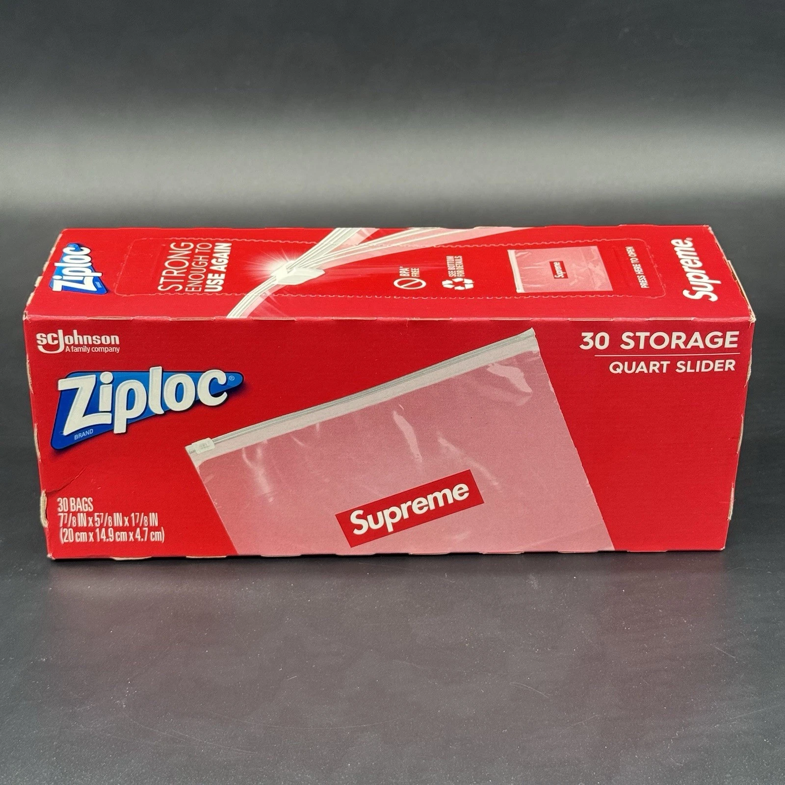 Sacs Supreme Ziploc (boîte de 30 pièces) quart curseur SS20 neuf scellé