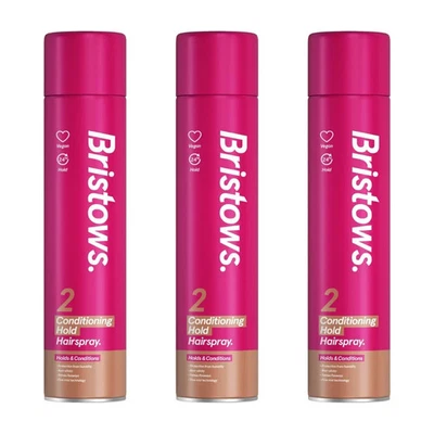 BRISTOWS Bristow's Conditioning Hold Hair Spray 400ml - Pack of 3