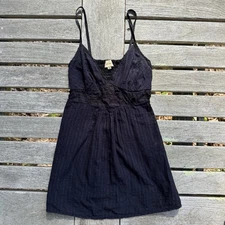 Ella Moss Black Tank Lace Detail Y2K Women Size S Spaghetti Strap