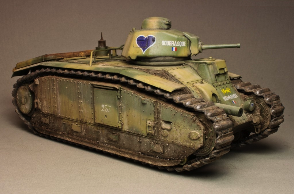 Tamiya 1/35 Militaire Miniature Séries No.282 Armée Française Tank B1 Bis Japon - Image 2