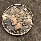 1985 1 Troy Oz .999 Fine Silver Round Liberty Trade Unit Bullion Coin