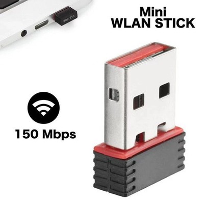 Stick WLAN Mini 150Mbps  USB WiFi Wireless Network Adapter für PC Laptop