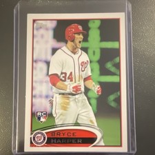 Topps 2012 Bryce Harper Rookie Card #661 Washington Nationals Image Variation. rookie card picture