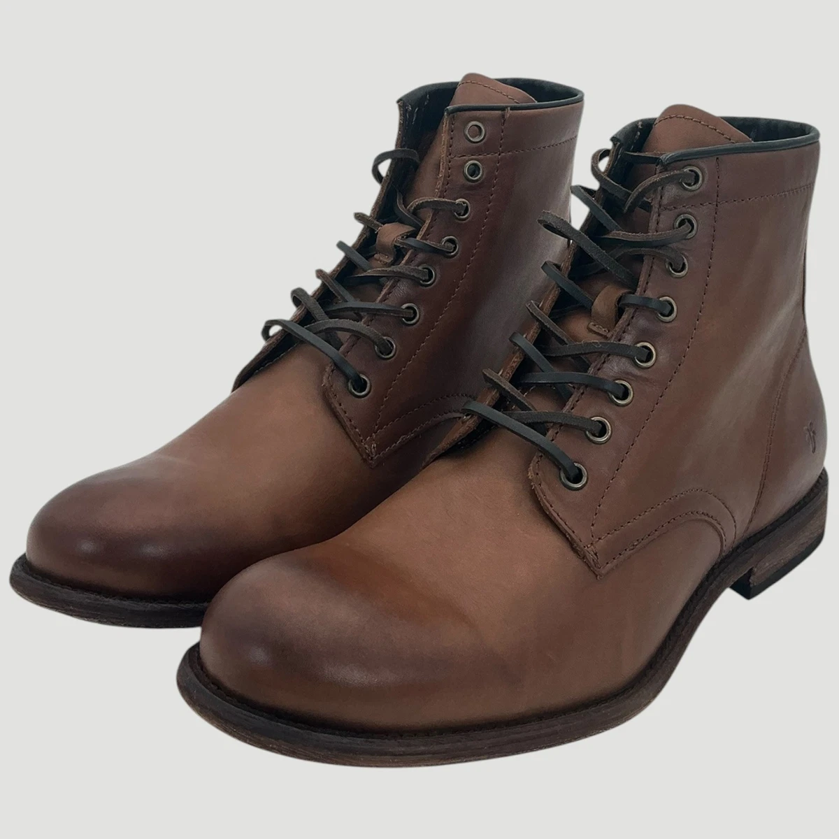 Frye James Lug Wingtip Leather Lace up Boots Men Size 9.5B Brown Ankle 76001 Frye Men main image 2