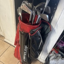 Mixed Golf Clubs with Dunlop Caddy Bag Golf Bag