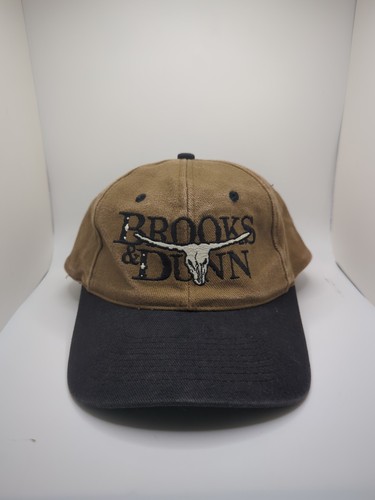 Vintage 90s Brooks & Dunn Country Music Tour Brown SnapBack Hat Western Cowboy