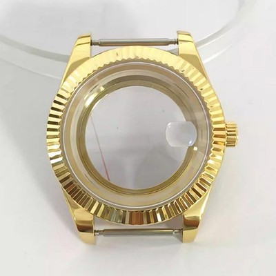 41mm Galvanisierte Uhrengehäuse Transparente Basis Saphir für 8285 Uhrwerk Teil