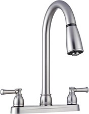 RV Non-Metallic Low Weight Plastic ResinTwo-Handle Pull-Down Kitchen Sink Faucet