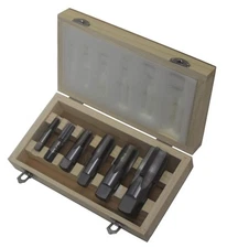 Drill America 6 Piece Carbon Steel NPT Pipe Tap Set 1/4" (DWTPT1/4-1-1/4SET)