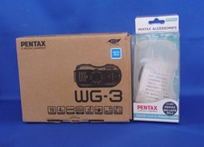 PENTAX WG-3 White/Blue Waterproof Camera Jacket with Accessories Excellent Condi