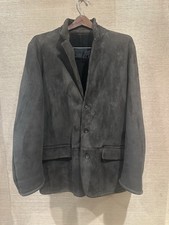 Calvin Klein Collection Brown Leather Suede Jacket -size US 42 Rare!