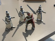 Bullyland 3x Kreuzritter, 1x Schwert-und Schildritter. Made in Germany!