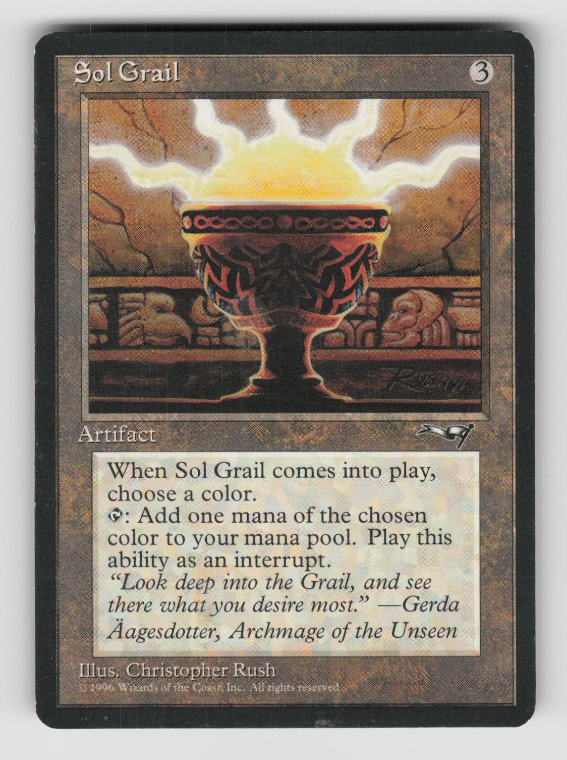 Sol Grail Uncommon Alliances Magic: The Gathering Moderately Played