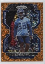 2021 Panini Prizm Rookie Orange Disco Prizm Monty Rice #420 11yv