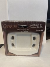 Sealed Glass Tooth Brush And Tumbler Holder Carrousel (Lenape) Made In USA