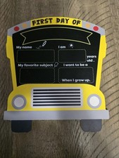 First  Last Day Of School Chalkboard Sign, Kids, Learning