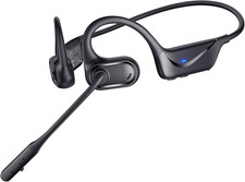 Bluetooth Headset with Microphone, Open Ear Headphones, Dual Connect Bluetooth 5