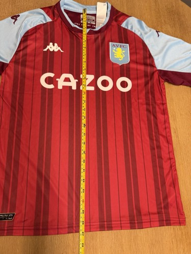 Mens Aston Villa FC 2021/2022 Kappa Home Football Shirt Size Medium - Picture 9 of 11
