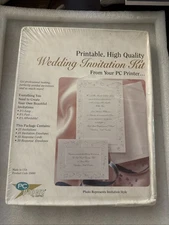 Printable, High Quality Wedding Invitation Kit. From Your Pc Printer.  PC Ampad