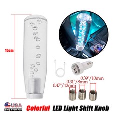 Universal Rgb Car Shift Knob Crystal Manual Transmission Bubble Gear Shifter