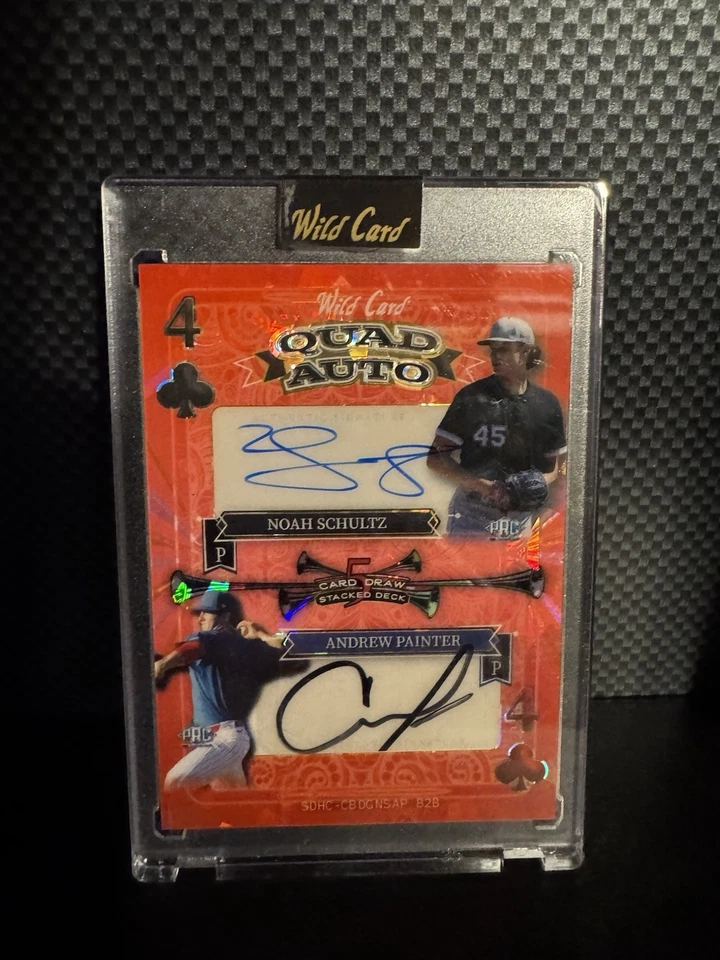 1/1 Quad Auto Chase Burns, Dwight Gooden, Schultz y pintor. Seaver King, etc. Foto 2 de 4