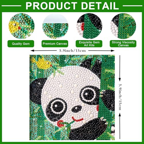 Diamond Painting Pâques Kit Enfant, 24 Pièces Diy Diamant Oeuf De Pâques Lapin Autocollant