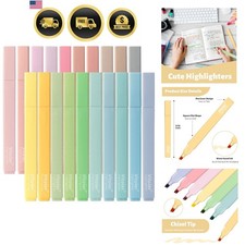Highlighters,20Pcs Highlighters Assorted Colors,Chisel Tip Bible Pens,Pastel ...