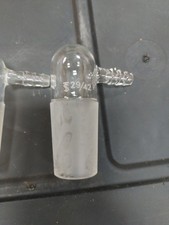 (Lot of 4)  Chemglass 90° Glass Inlet Adapter 29/42 Inner Joint