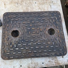 Reclaimed Cast iron Manhole Cover 660mm X 510mm Rounded Corner drain lid