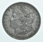 XF 1887 (P) Morgan Silver Dollar (1 coin) *7239