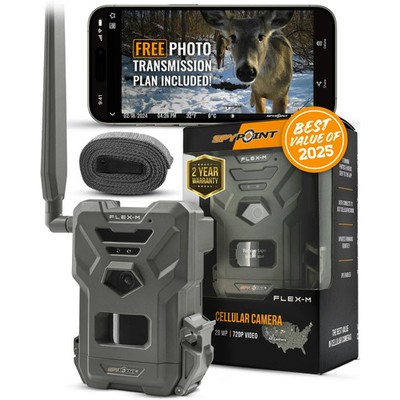 SPYPOINT FLEX-M Cellular Trail Camera with 28MP photos/720p Videos with Sound