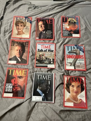 Time Magazines Large Vintage Lot Of 7 Issues 1970-1999