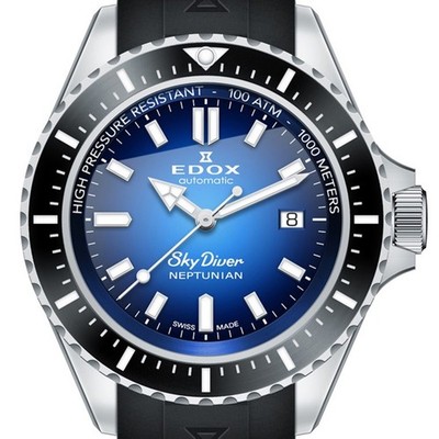 EDOX Skydiver Neptunian Automatic 1000m 80120-3NCA-BUIDN Keramik Herrenuhr NEU