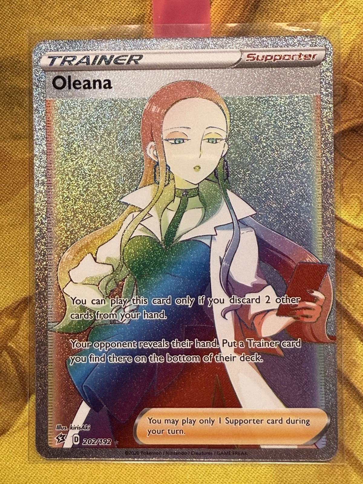 Oleana Secret 202/192SWSH02: Rebel Clash Holo Card Pokemon Tcg Nm